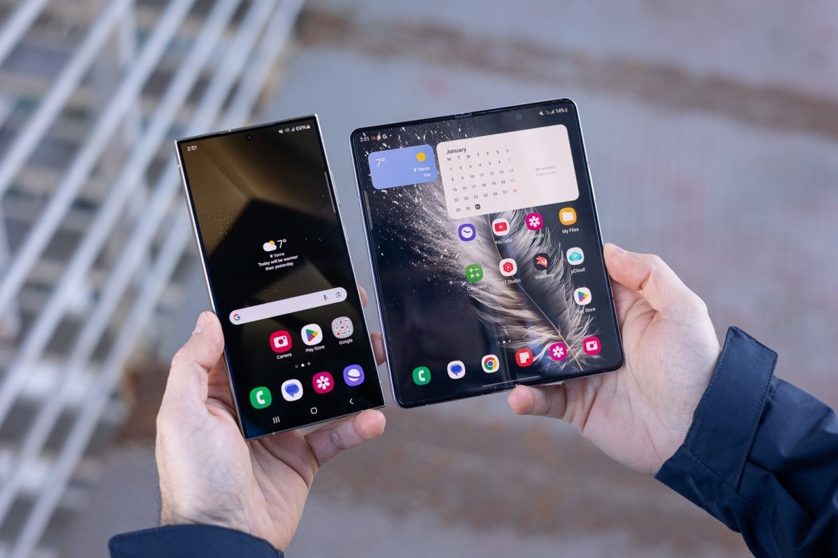 If everything goes to plan, the Z Fold 5 will follow the S24 Ultra in the One UI 7 club at some point this month. | Image Credit - PhoneArena - The time has come for (some) Galaxy S24, S24 Plus, and S24 Ultra owners in the US to rejoice at last