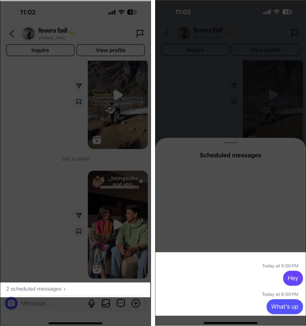 How to schedule DMs on Instagram from your iPhone Tap to view scheduled Instagram messages