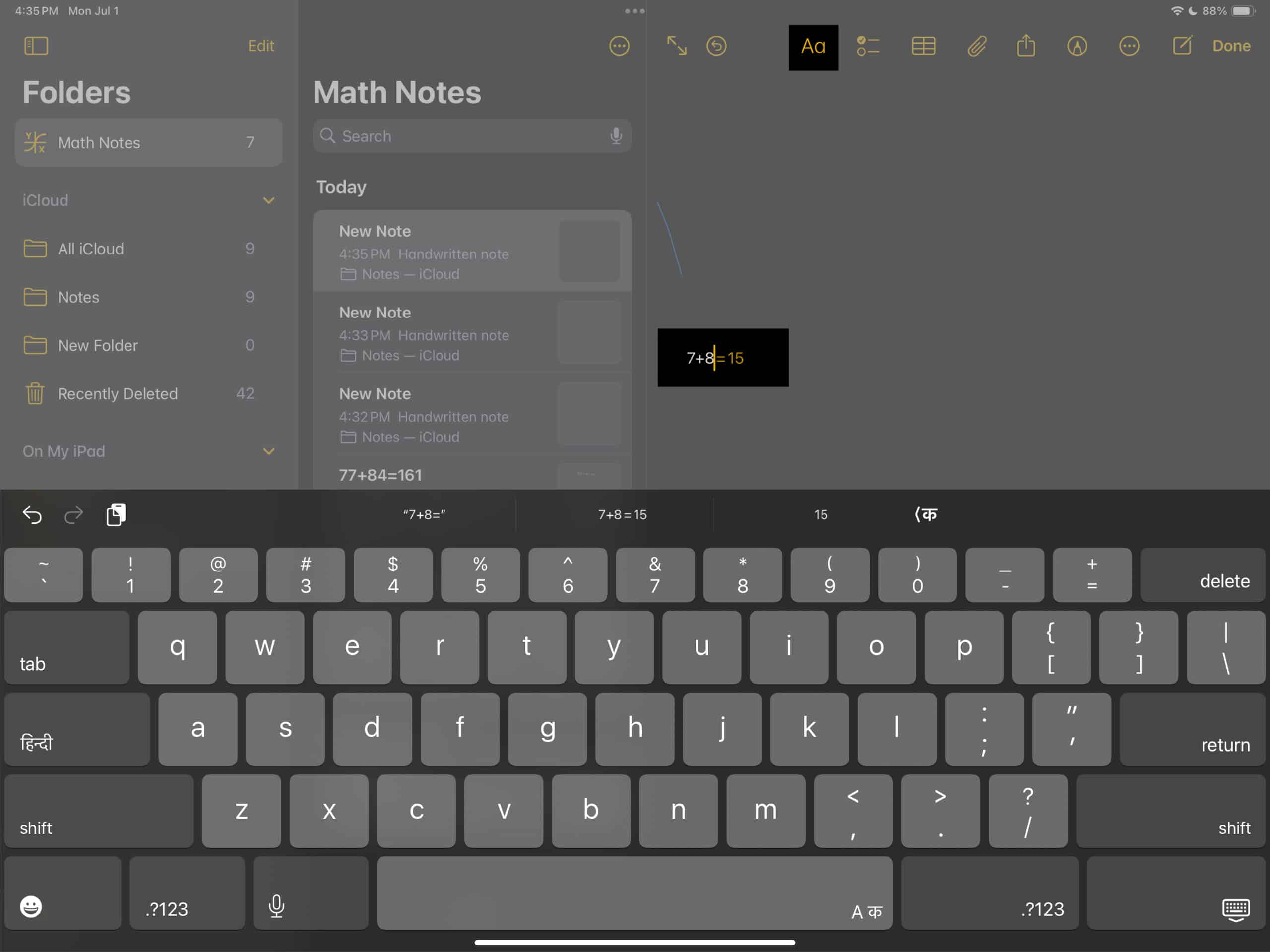 Aa button to input using keyboard