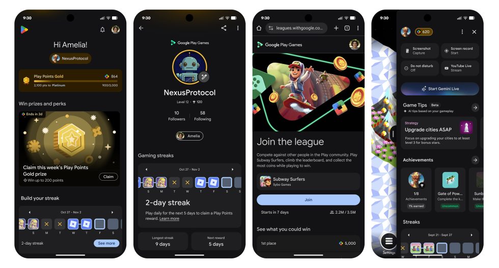 Google Play Games Updates