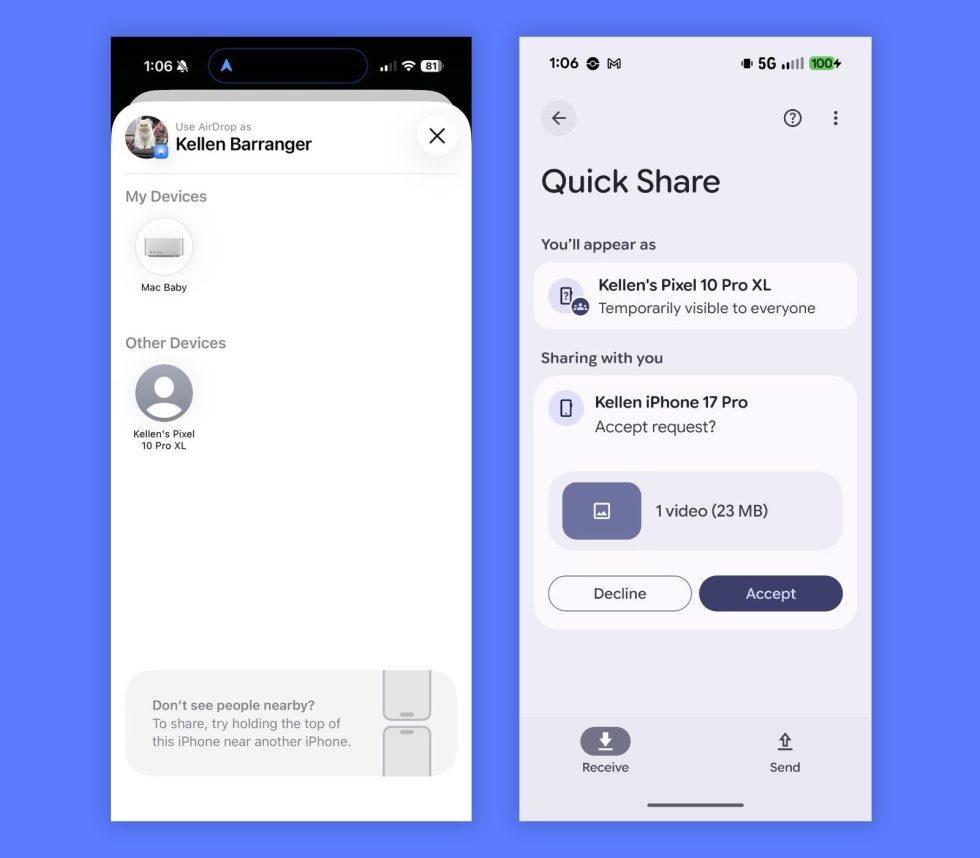 AirDrop to Android - iPhone to Pixel